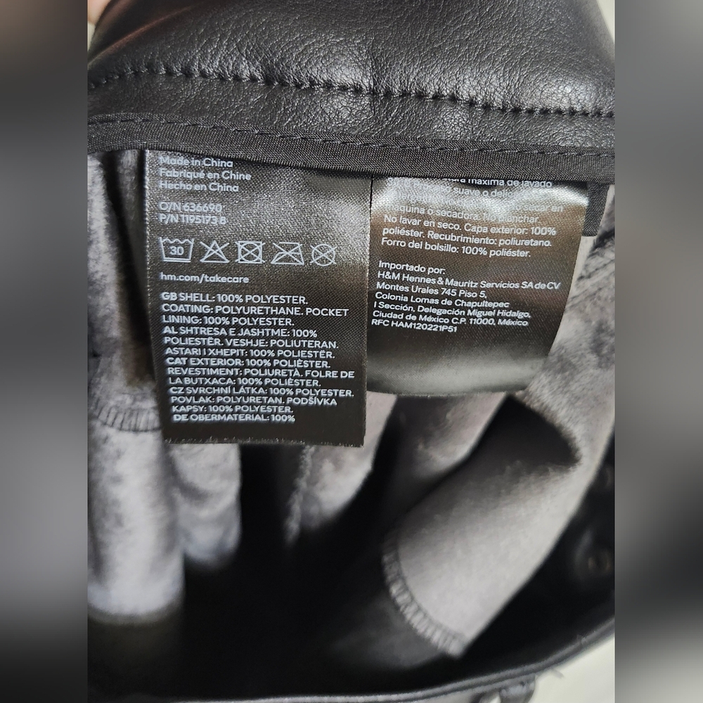 New Black Faux Leather Pants. - Picture 16 of 16